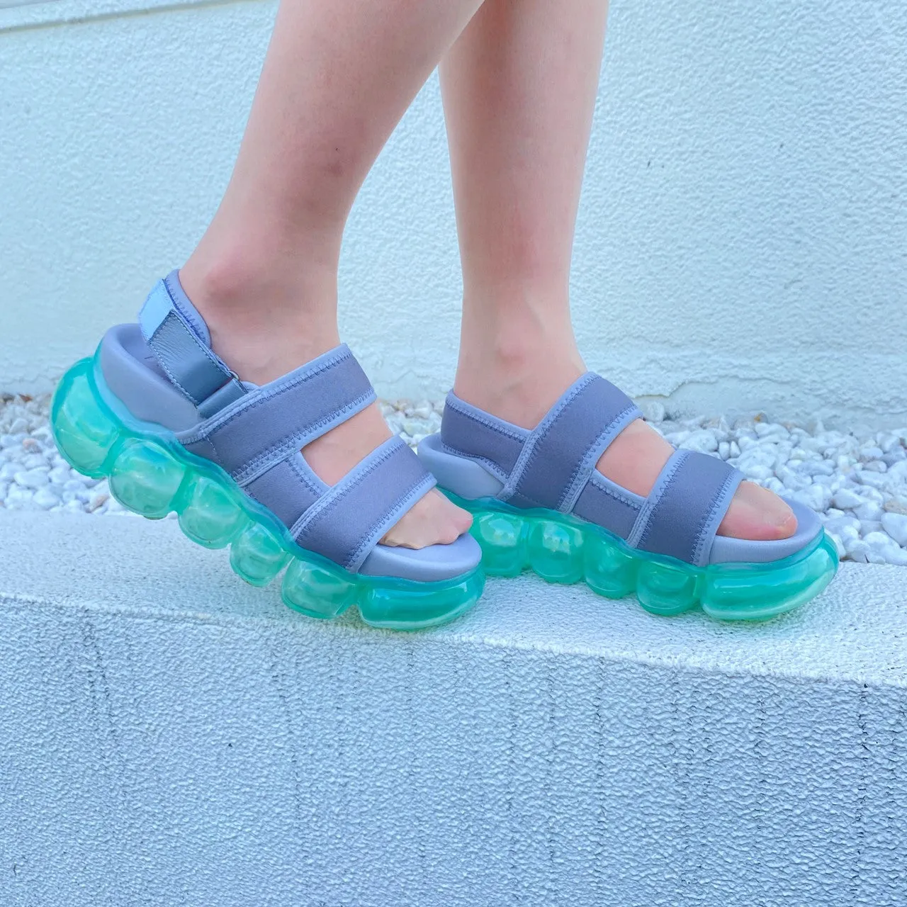 "Jewelry" Sandals  / Mintgray