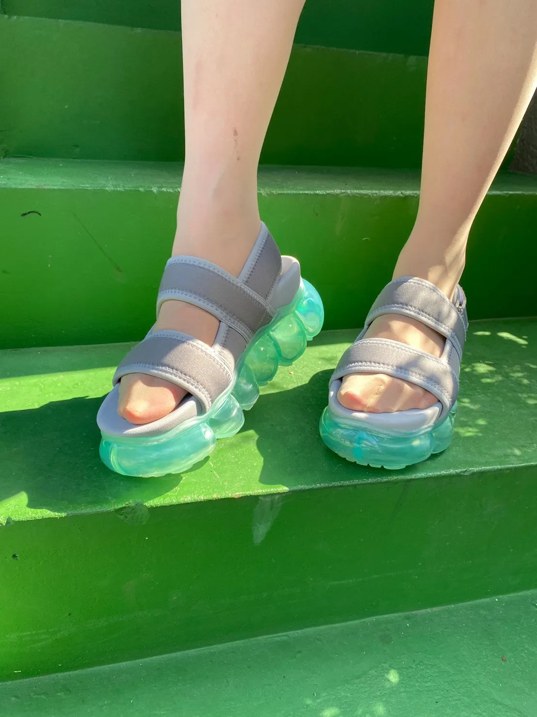 "Jewelry" Sandals  / Mintgray