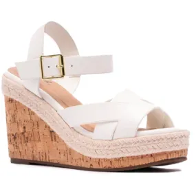 Qupid Dupree Strappy Wedge Sandals