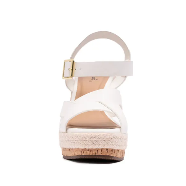 Qupid Dupree Strappy Wedge Sandals