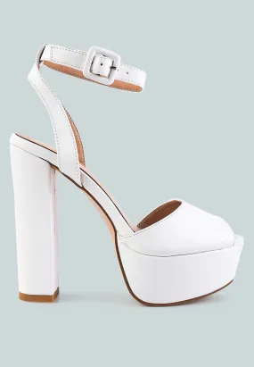 Rager Peep-Toe High Platform Block Sandals