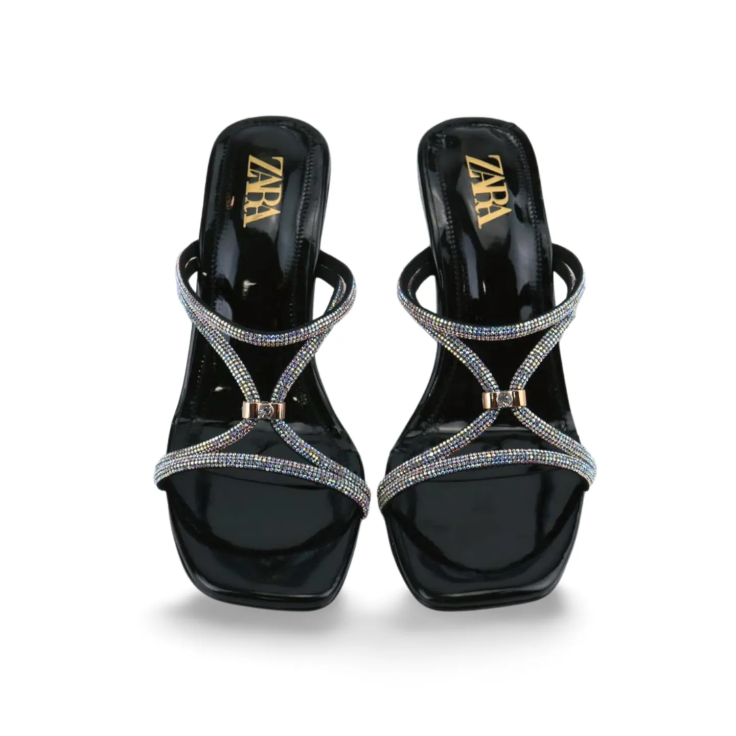 Rhinestones Straps Clear Heels Sandals For Women