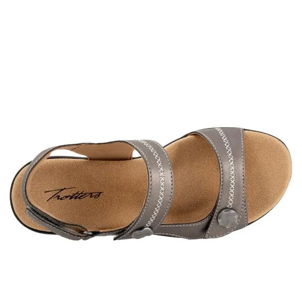 Romi Stitch Pewter Sandals