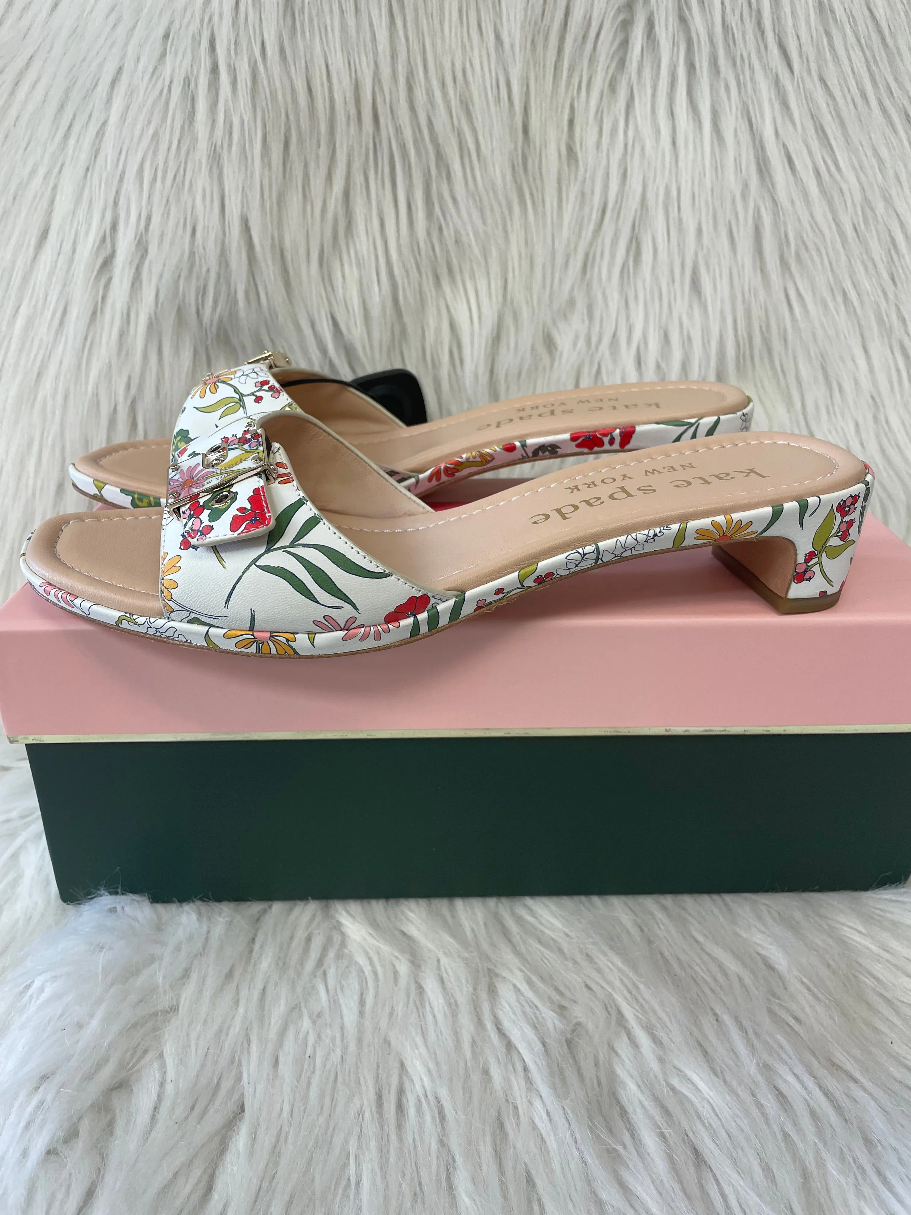 Sandals Designer By Kate Spade In Floral Print, Size: 9.5