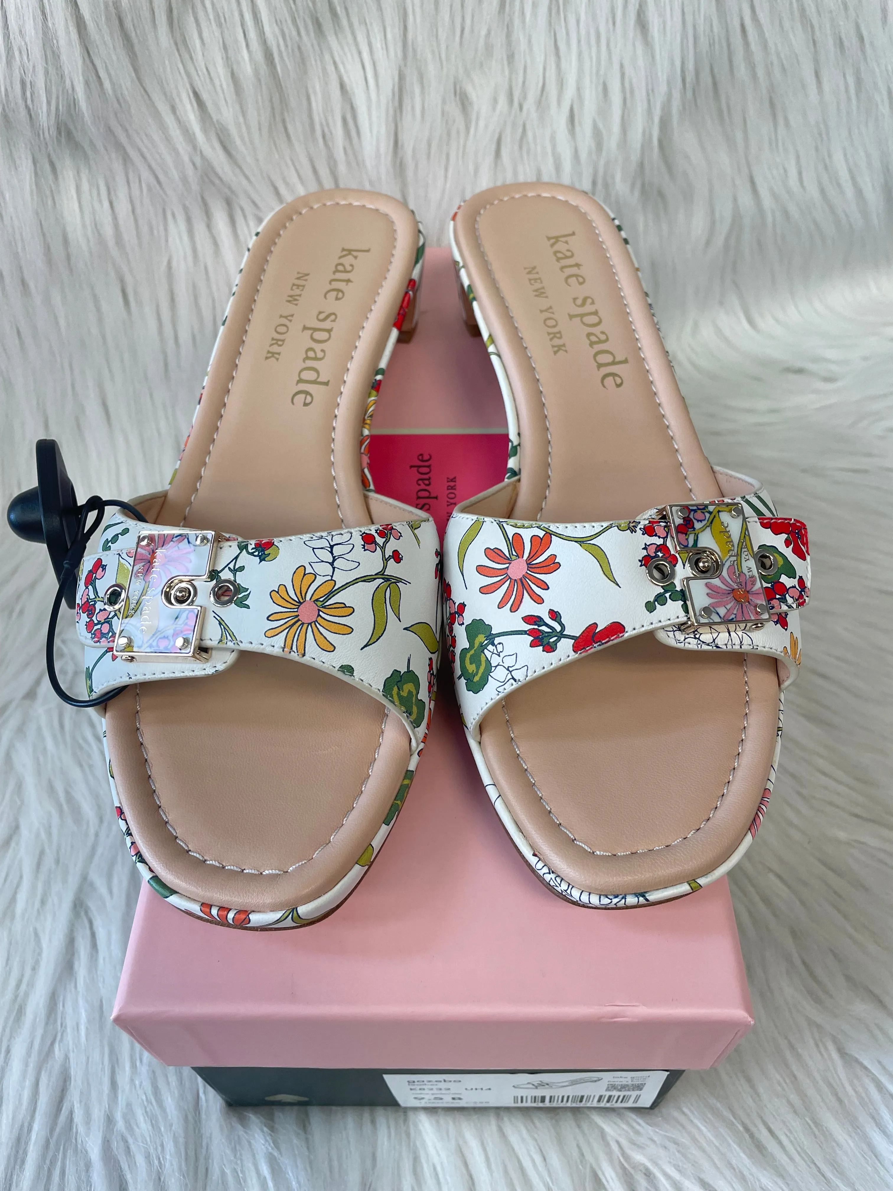 Sandals Designer By Kate Spade In Floral Print, Size: 9.5