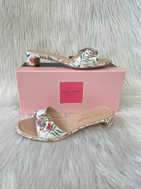 Sandals Designer By Kate Spade In Floral Print, Size: 9.5