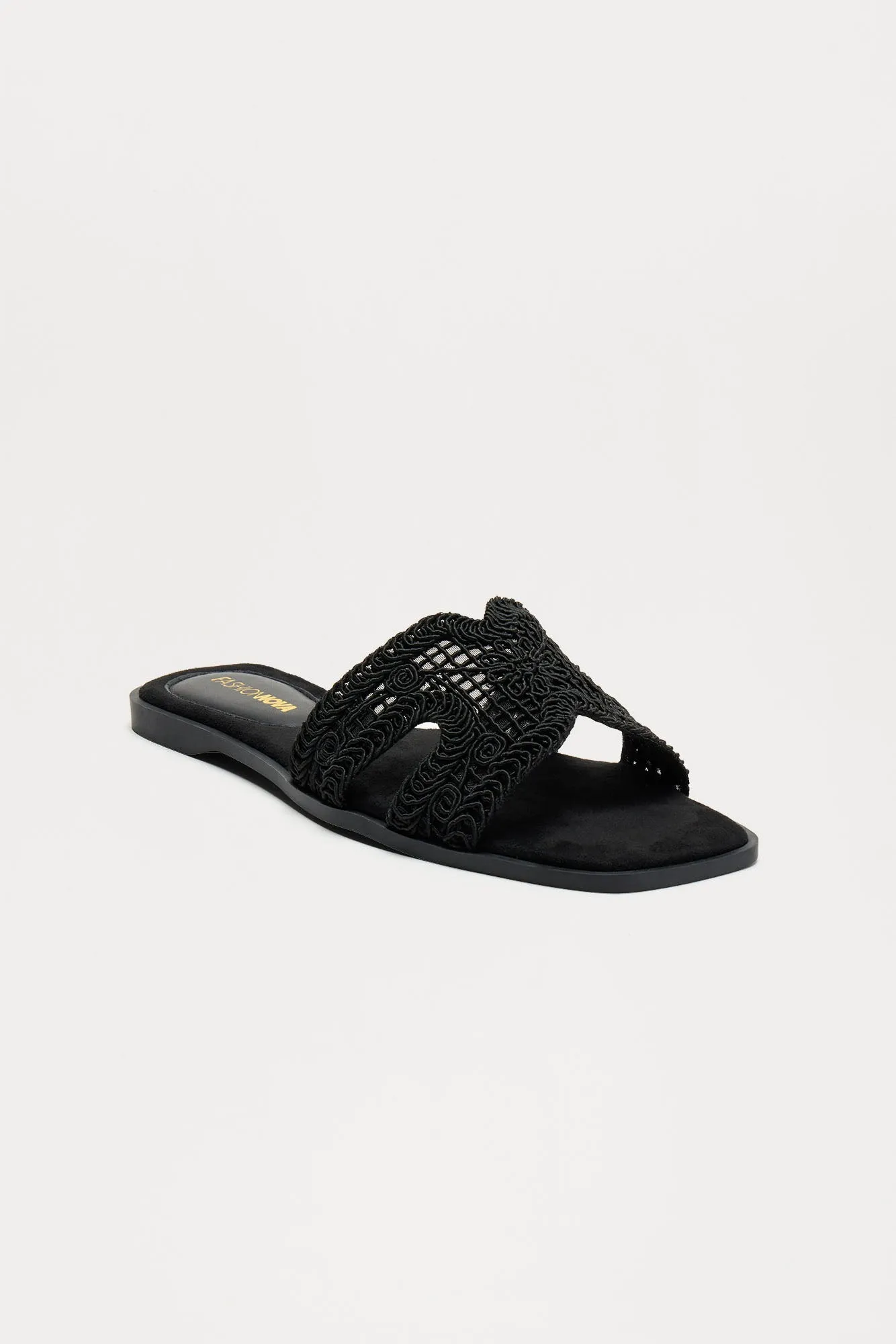 Set You Free Crochet Sandals - Black