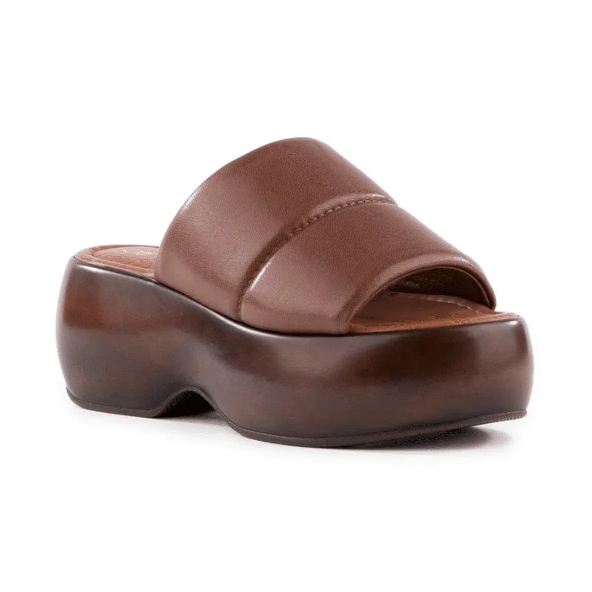 Seychelles Sorry About It Slip-On Platform Sandals - Brown