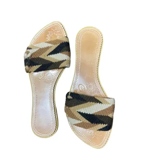 Shades of Brown Woven Sandals - Summer Flats