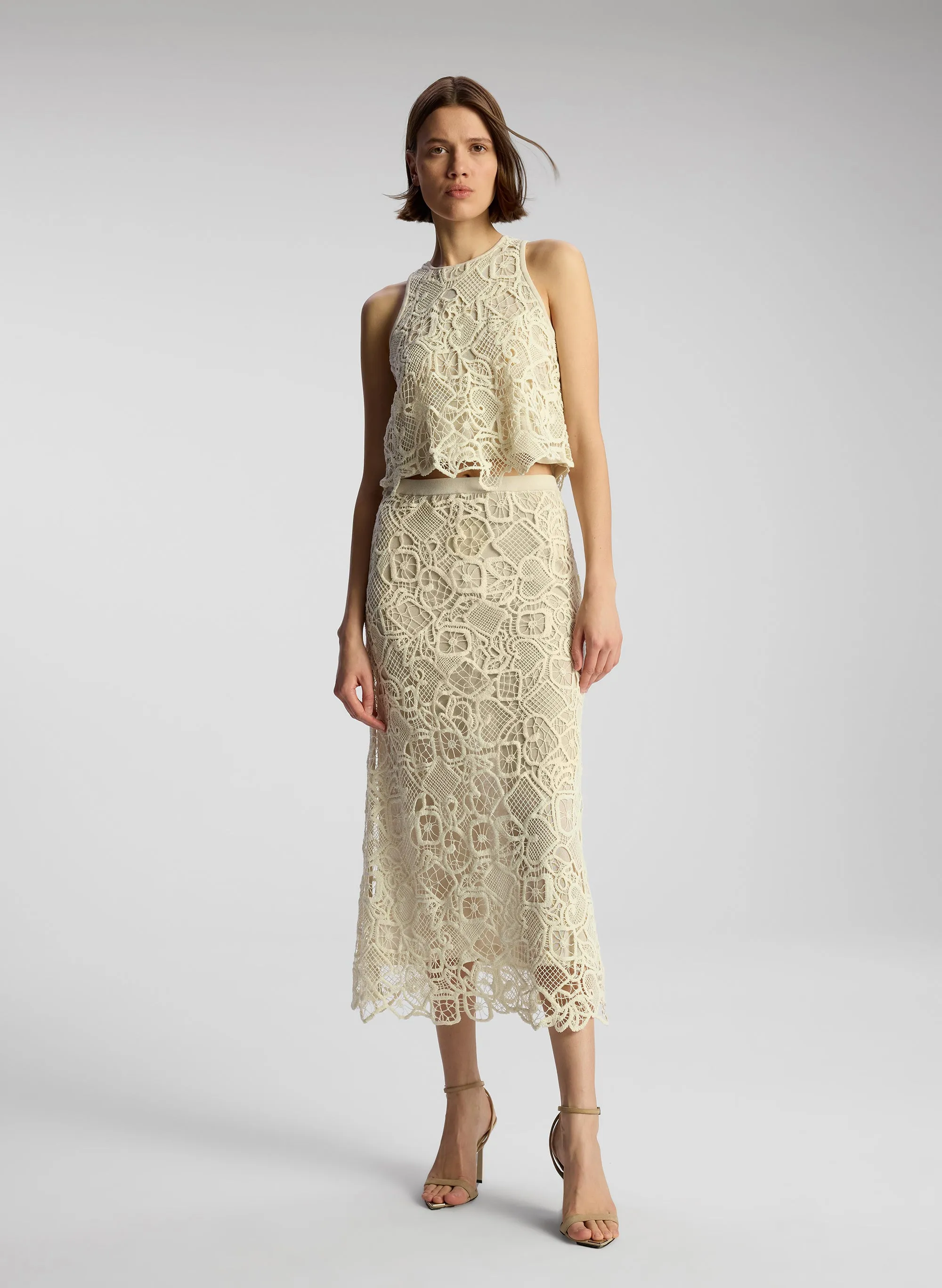 Shay Lace Midi Skirt