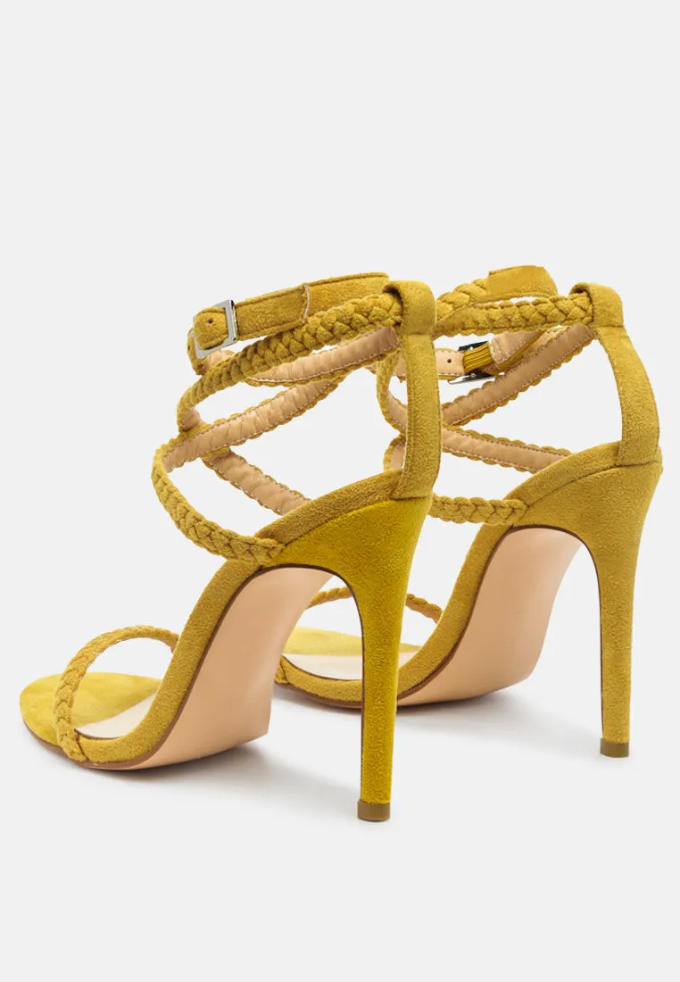 Sherri High Heeled Faux Suede Sandals