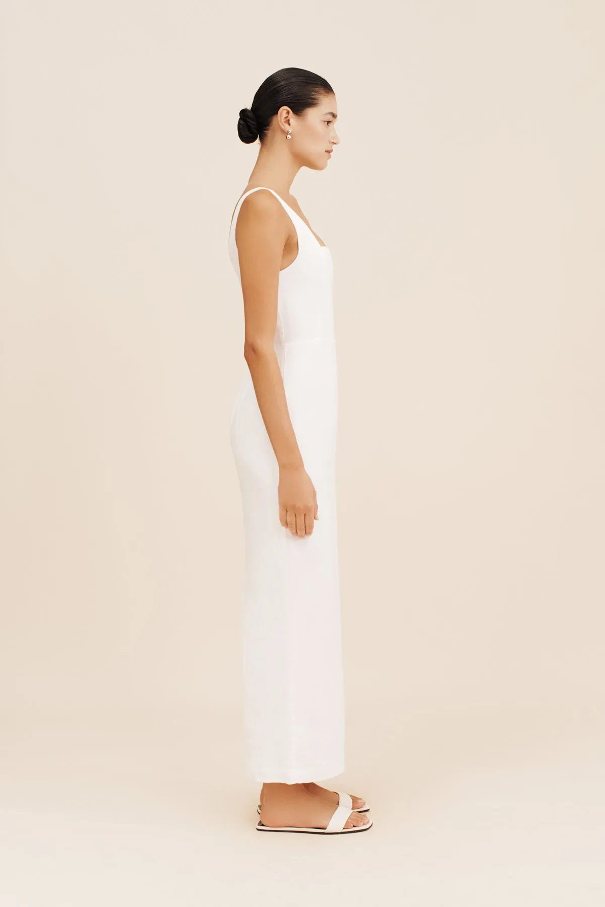 SKYLA COLUMN DRESS - IVORY