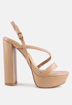 Slegs High Block Heel Platform Sandals