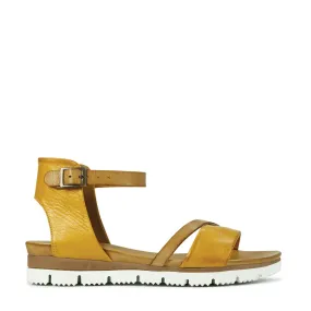 Sode Leather Ankle Strap Sandals