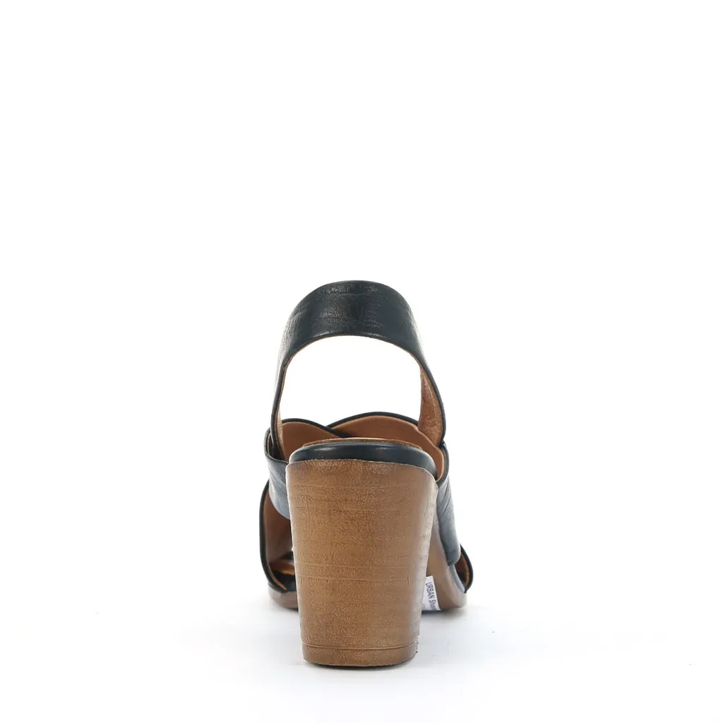 Stairs Leather Sling Back Sandals