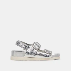 STARLA SANDALS SILVER DISTRESSED LEATHER