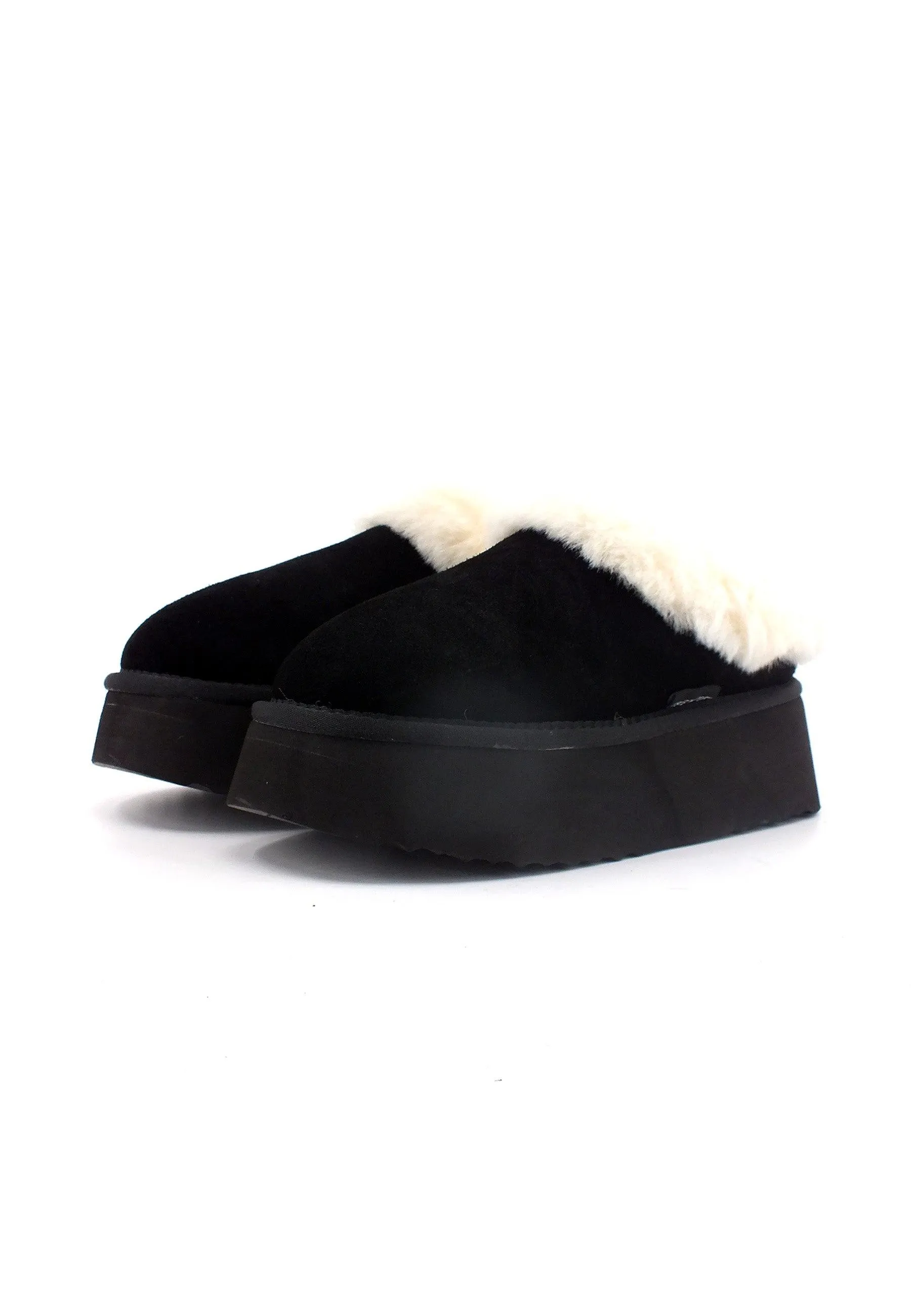 STEVE MADDEN Chaplin Ciabatta Pelo Donna Black CHAP02S1