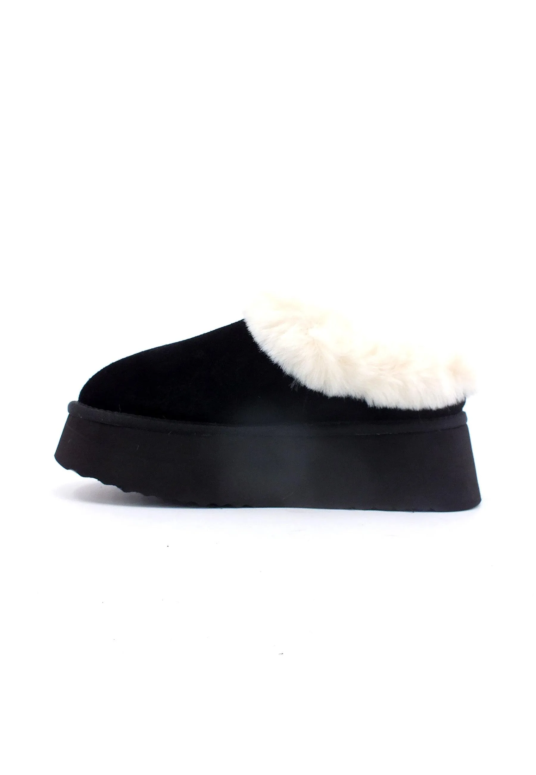 STEVE MADDEN Chaplin Ciabatta Pelo Donna Black CHAP02S1