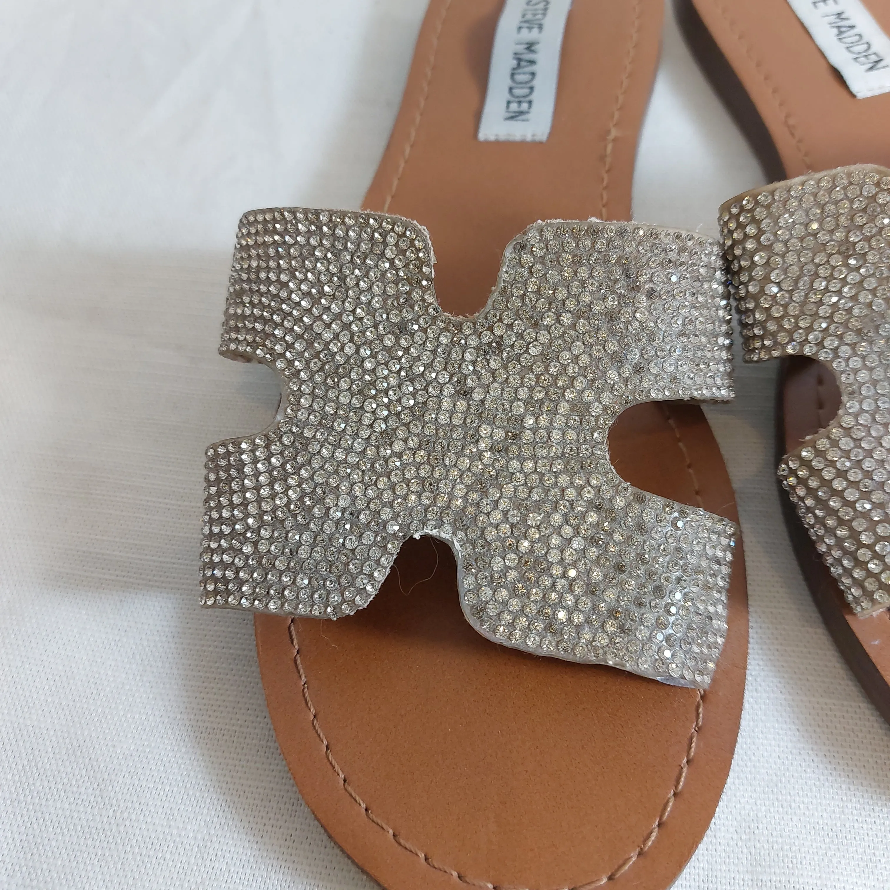 Steve Madden Rhinestone Slides | Pre Loved |