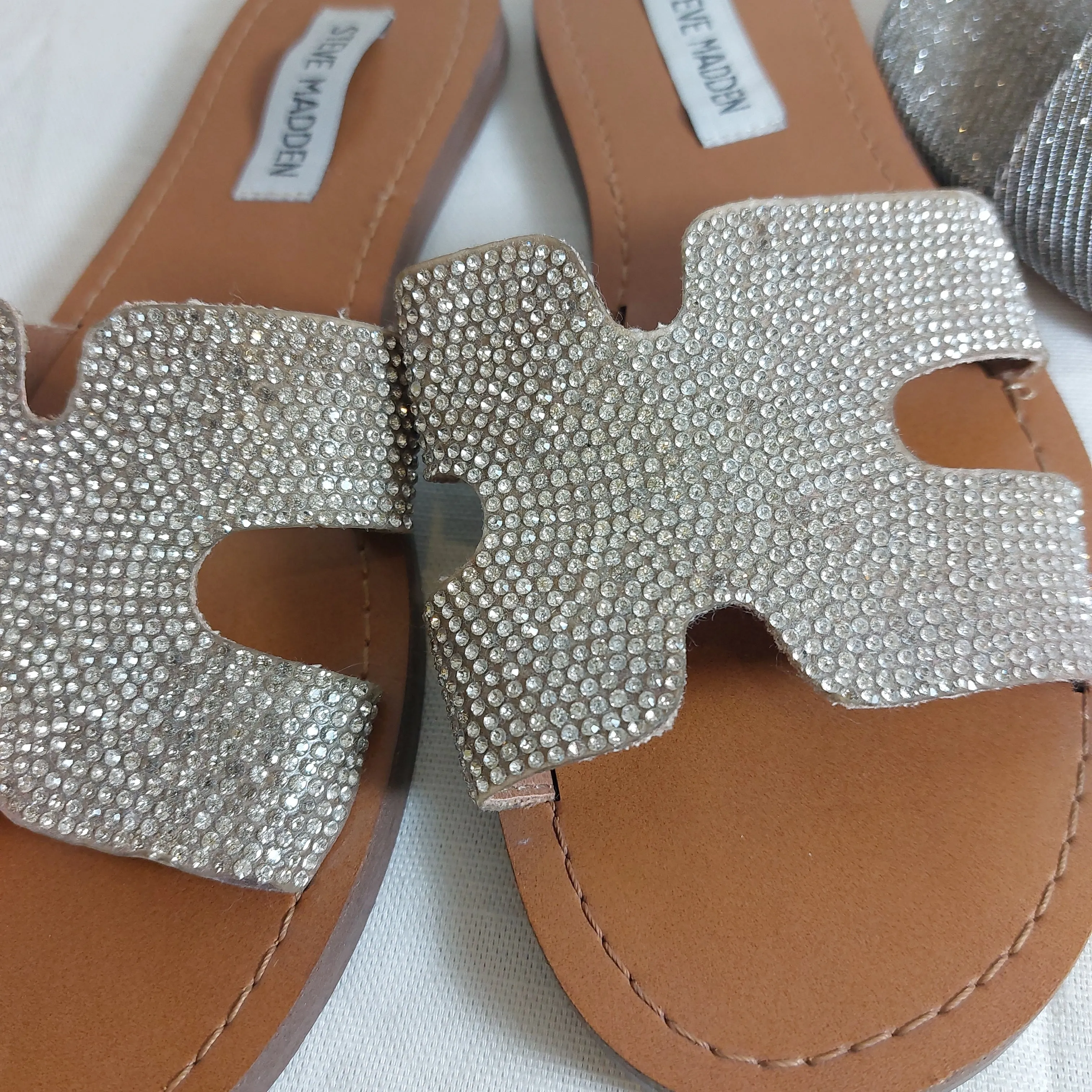 Steve Madden Rhinestone Slides | Pre Loved |