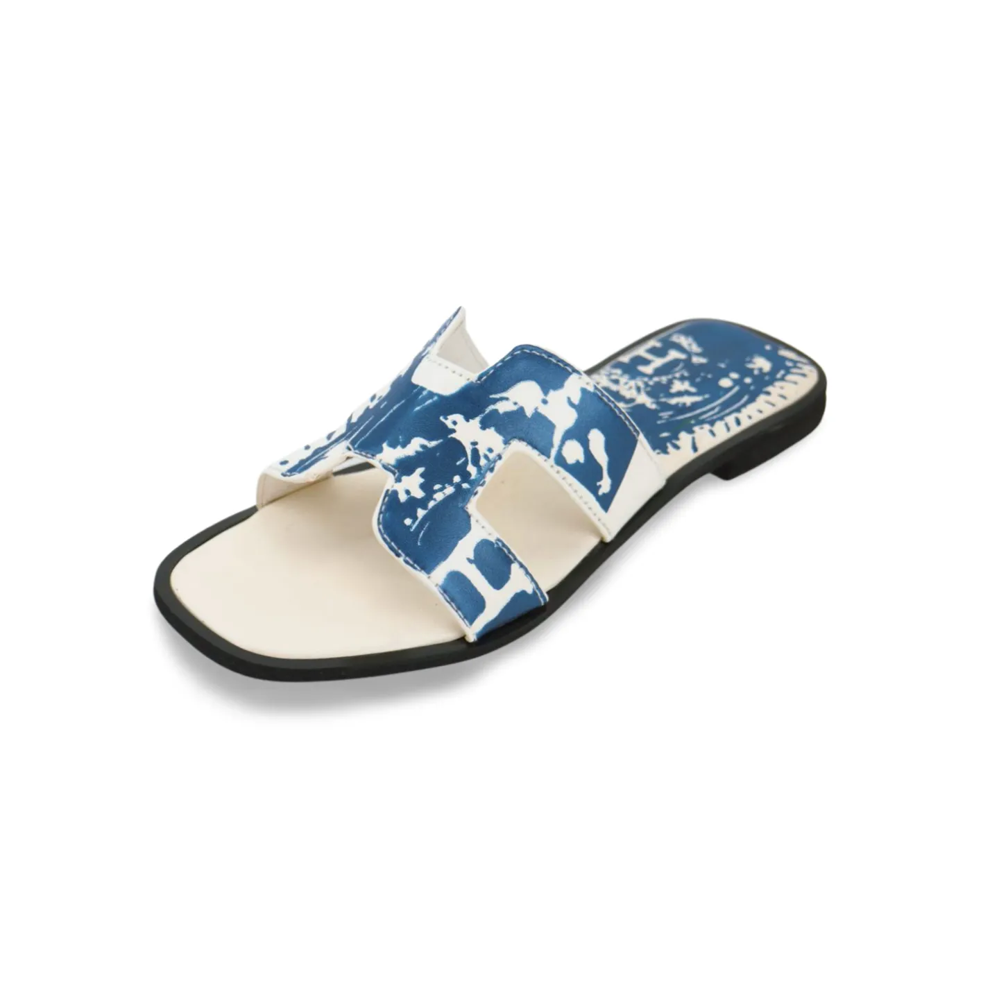 Stylish Trendy H-shape Flat Sandals For Women Beautiful Cute Printed Slippers