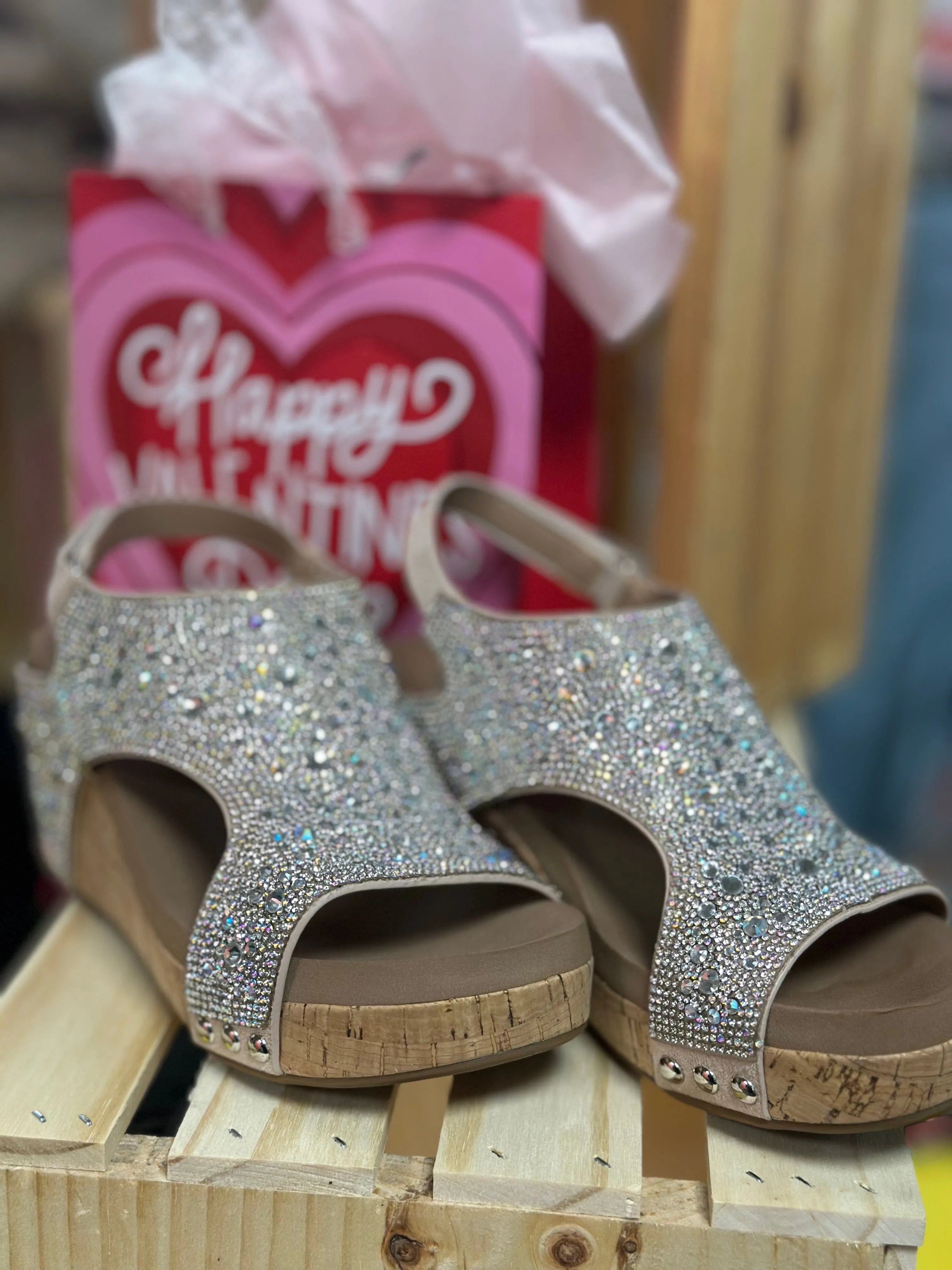 The Corky’s Summer Glitter Wedge Sandal