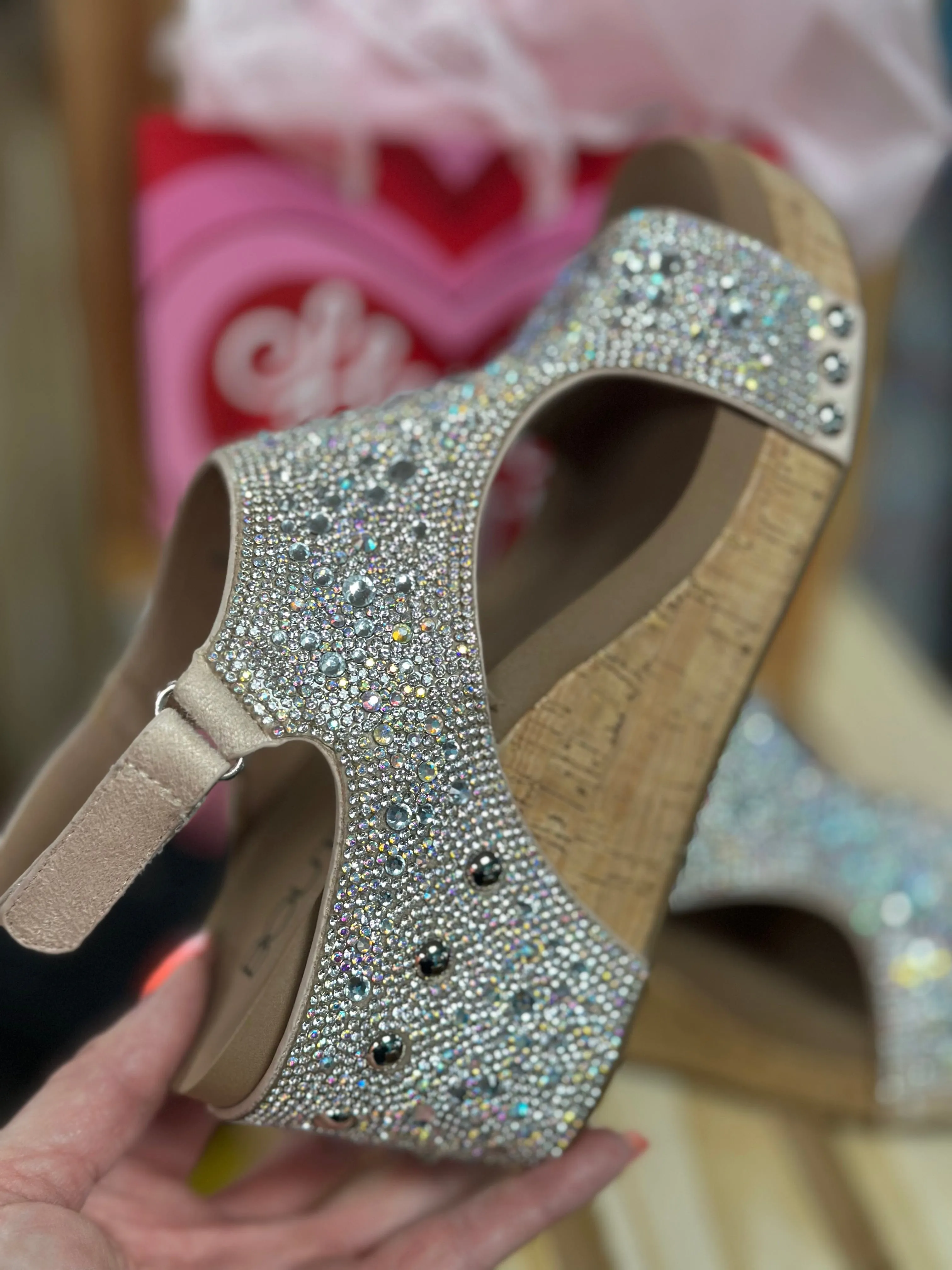 The Corky’s Summer Glitter Wedge Sandal