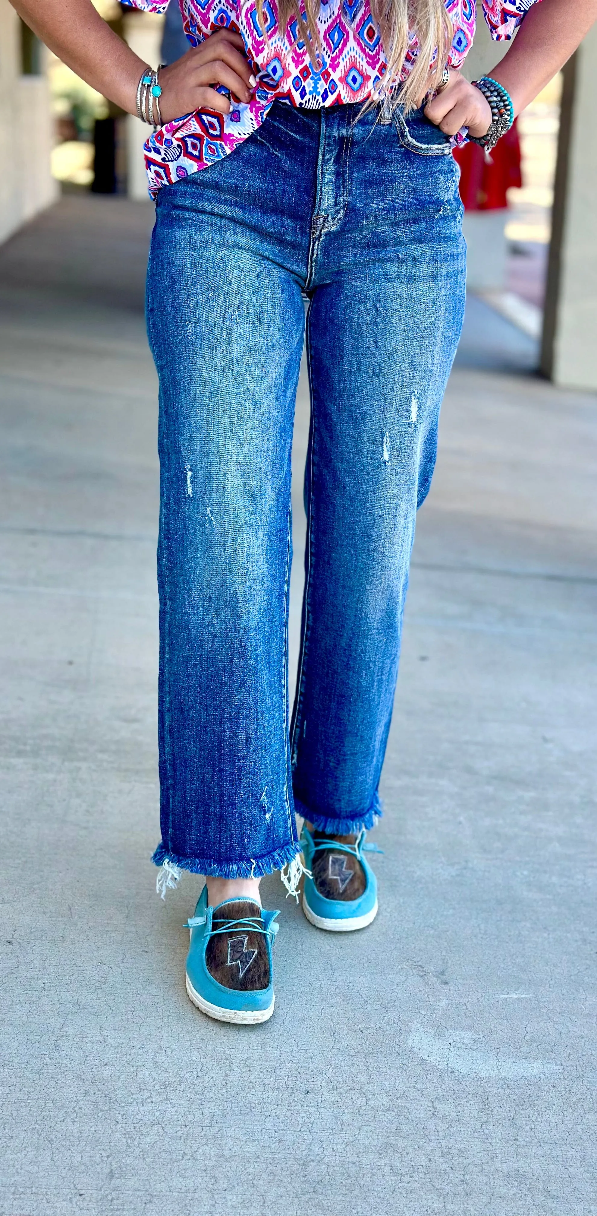 The Risen Straight Leg Ankle Crop Denim