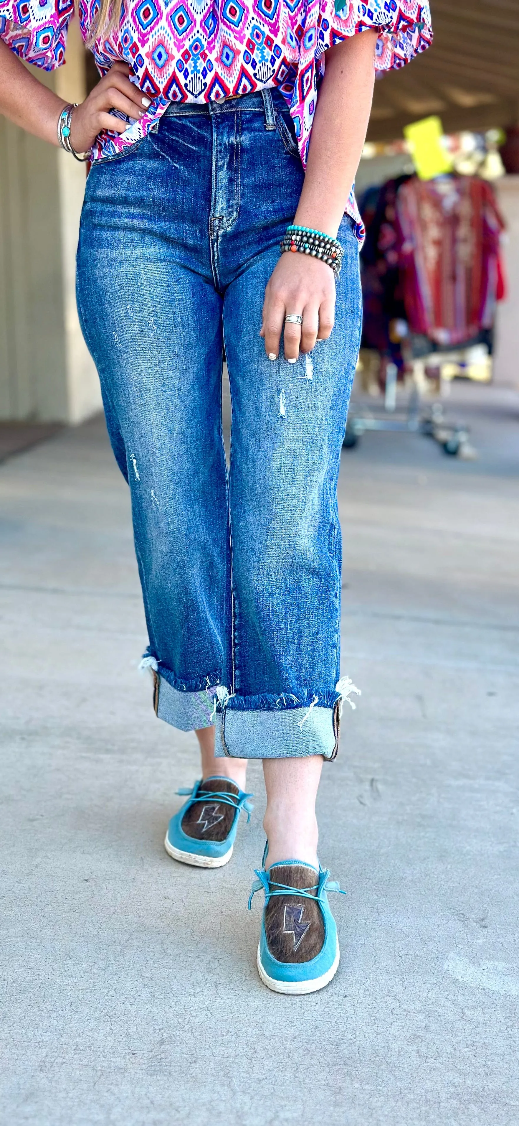 The Risen Straight Leg Ankle Crop Denim