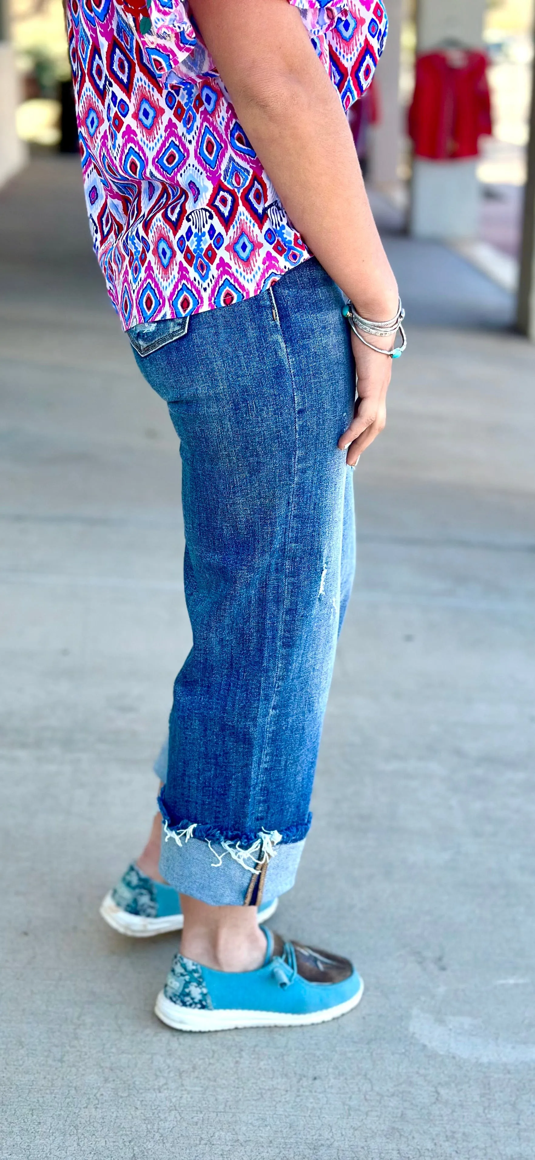 The Risen Straight Leg Ankle Crop Denim