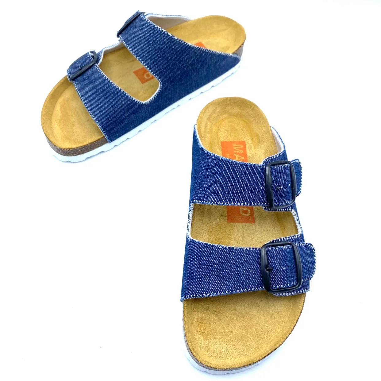 Thora 2-buckle Sandals | Clean Japanese Denim