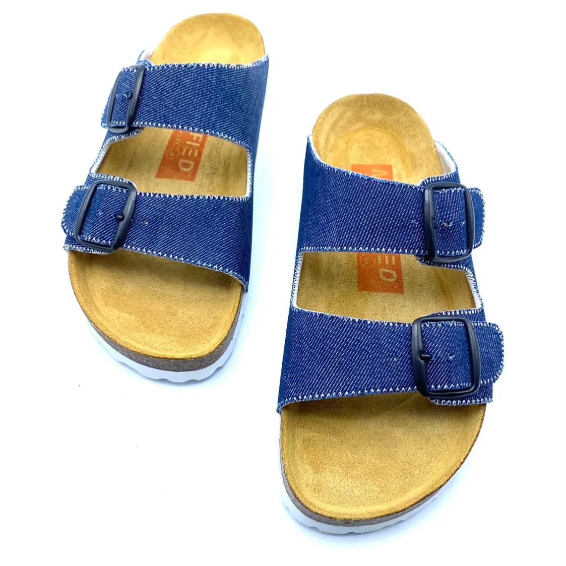 Thora 2-buckle Sandals | Clean Japanese Denim