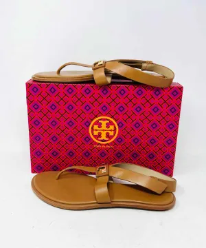 Tory Burch Size 10 Brown/Gold Slingbacks Leather W/ BOX!!! Shoes Sandals