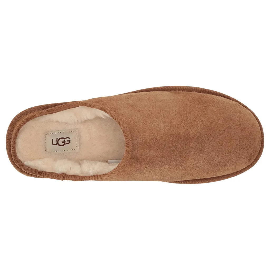 Ugg Mens Sandals Classic Slip On Casual Open-Back Closed-Toe Suede Leather - UK 9