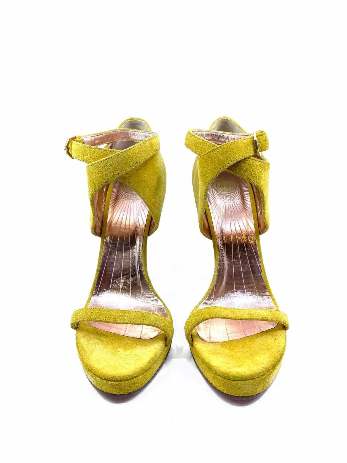 VIKTOR & ROLF Size 10 Yellow Suede Sandals