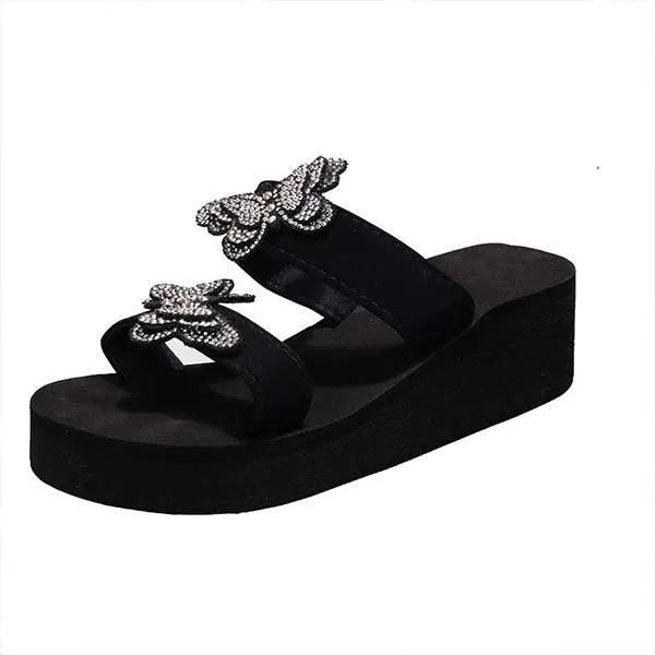 Women'S Butterfly Platform Seaside Beach Sandals 32143185C